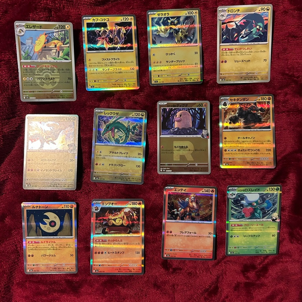 Pokemon Card Collection with Vibrant Colors